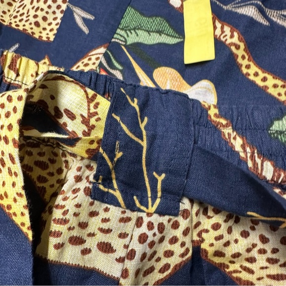 Las sureñas Floral Leopard Print Wide-Leg Pants size S stretch waist - Picture 8 of 9
